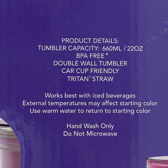 Parker Lane Color Changing Cups Wall Tumbler - Picture 4 of 4
